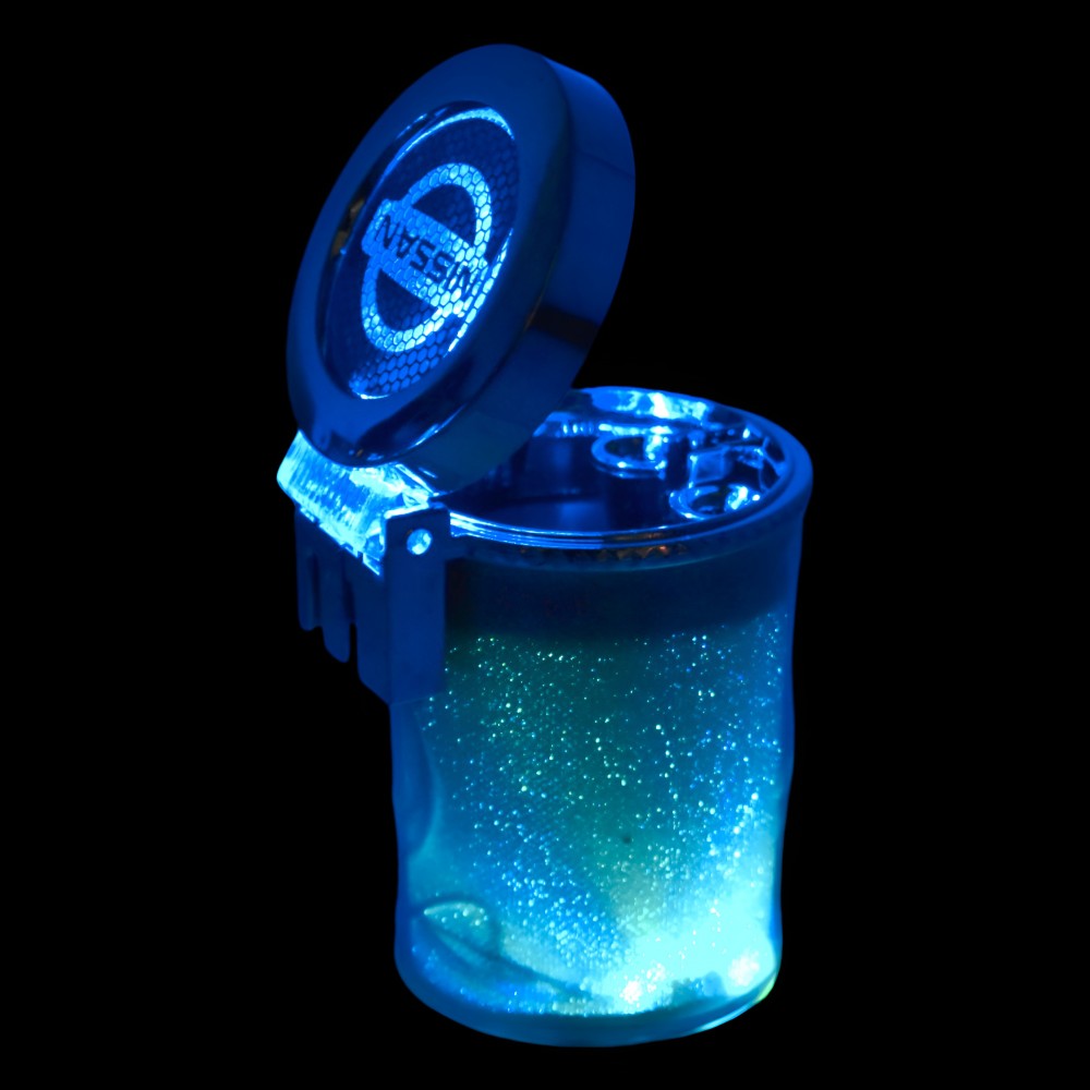 Colorful LED Car Premium Ashtrays Assorted Colors 6ct Display